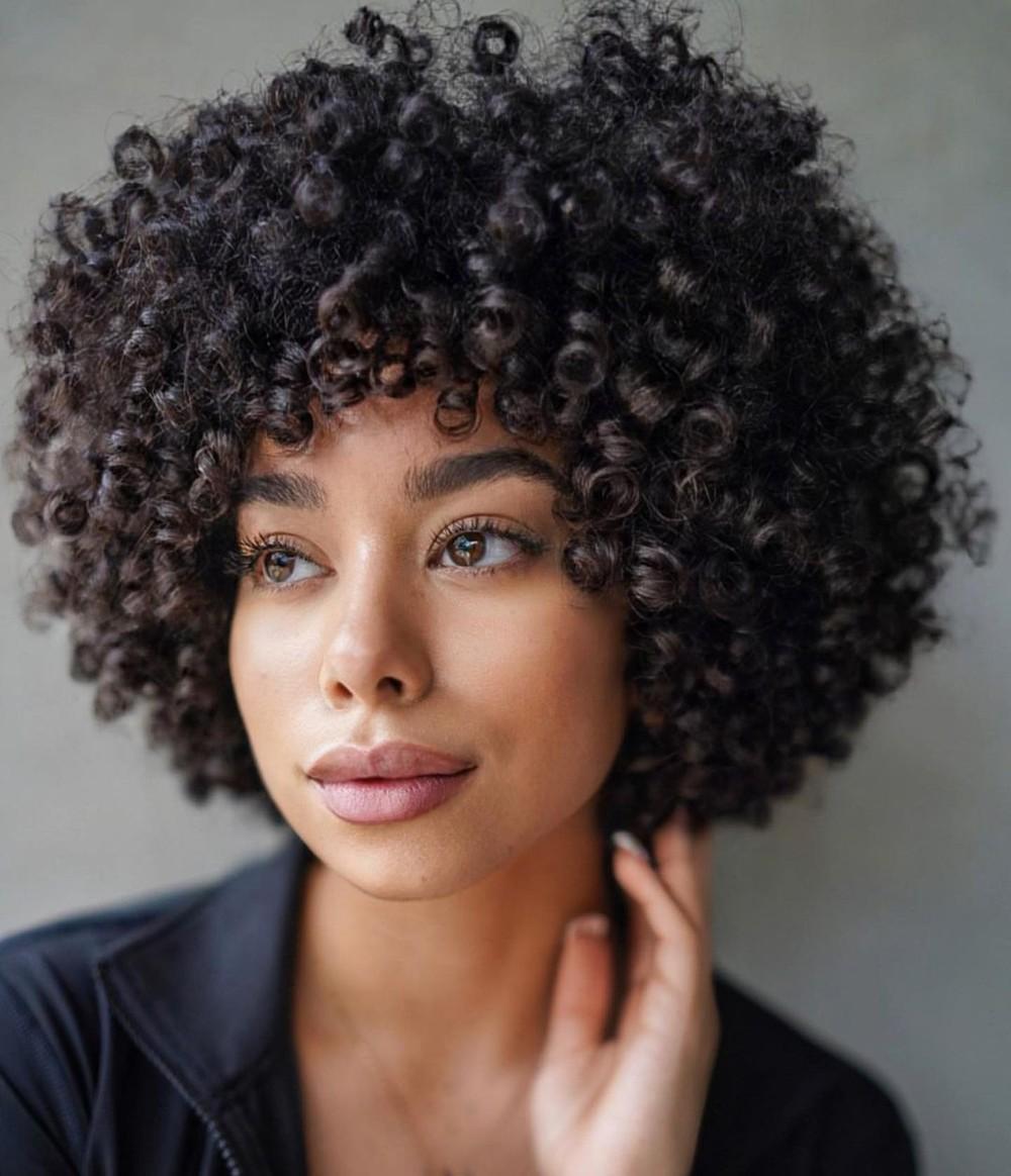 Afro krullen styling