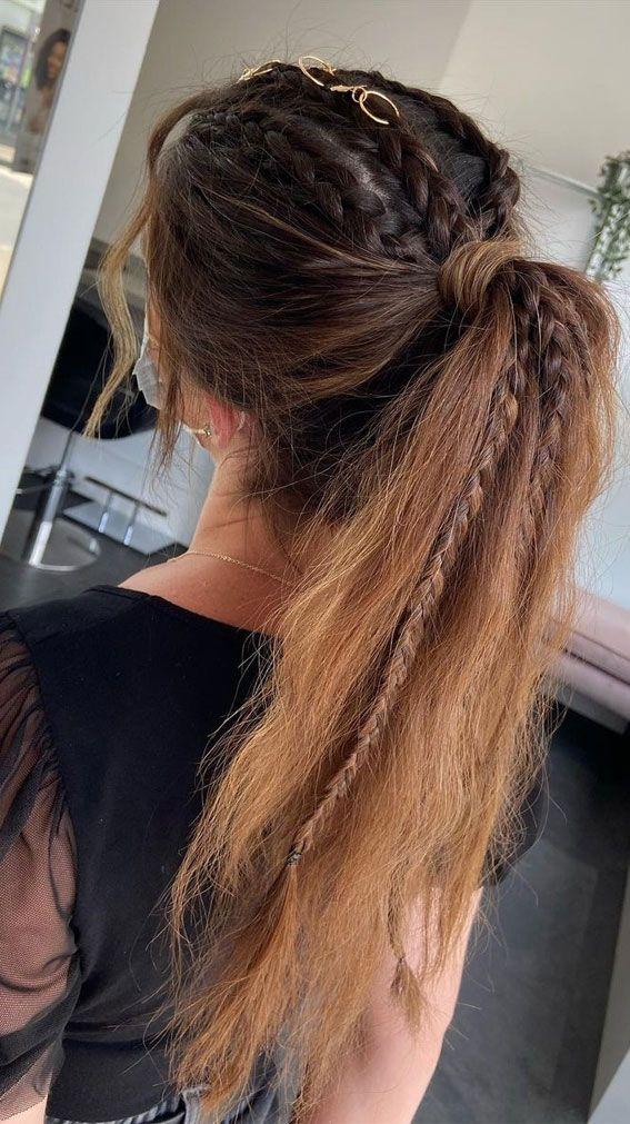 Festival kapsel lang haar ideeën voor jouw look