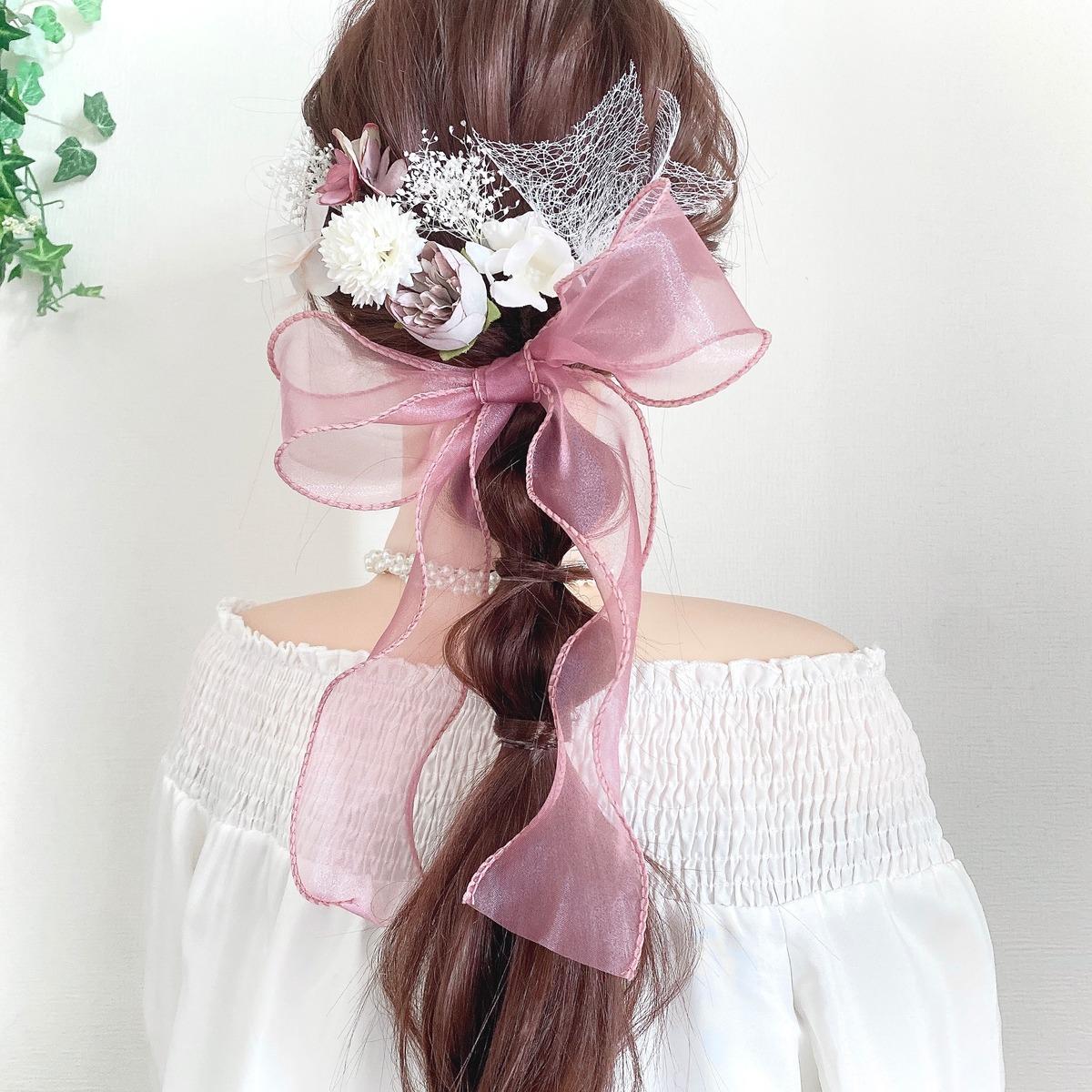 Vlecht met haaraccessoires
