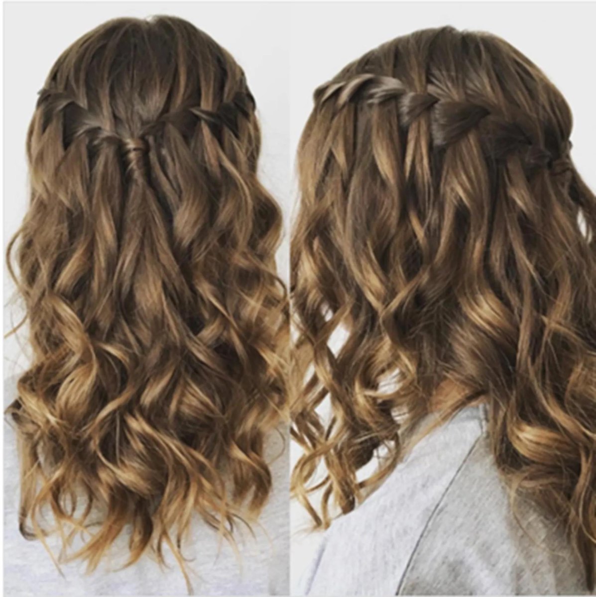 Waterval vlecht krullend haar