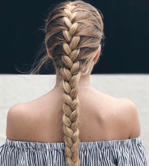 Franse vlecht lang haar