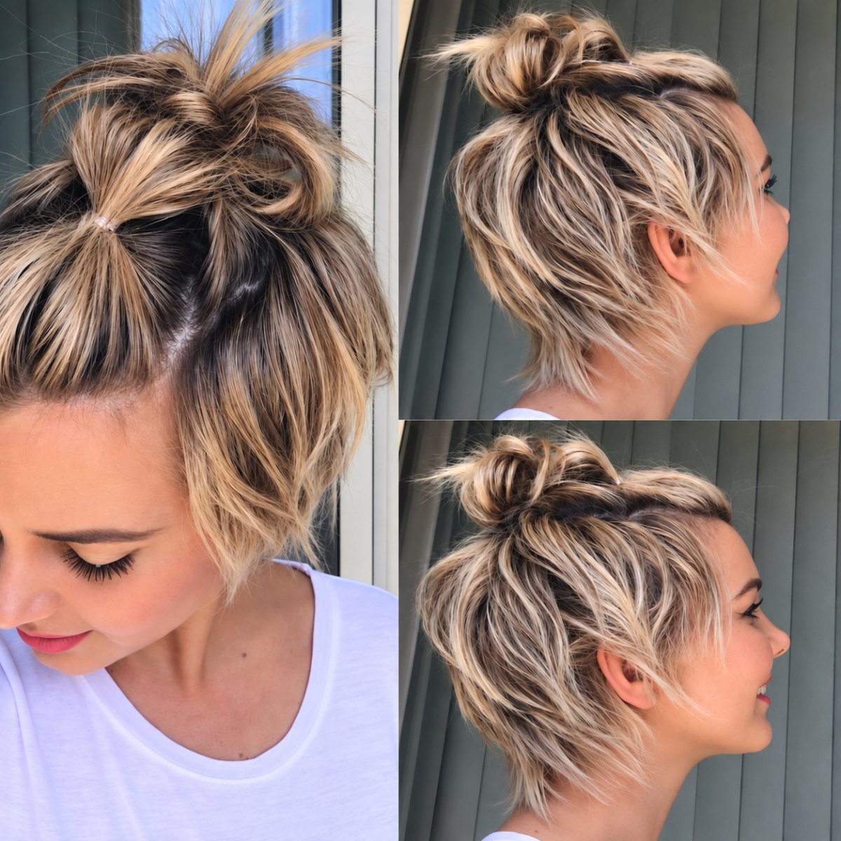 Pixie kapsel met half opgestoken volume