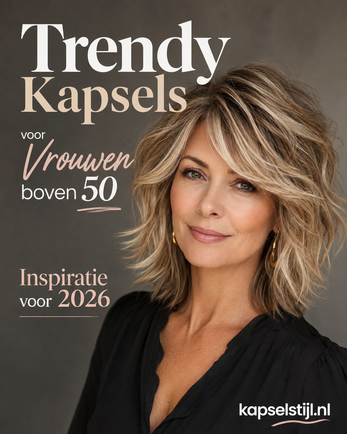 Trendy kapsels voor vrouwen boven 50 tonen een halflang kapsel met laagjes vol inspiratie voor 2026