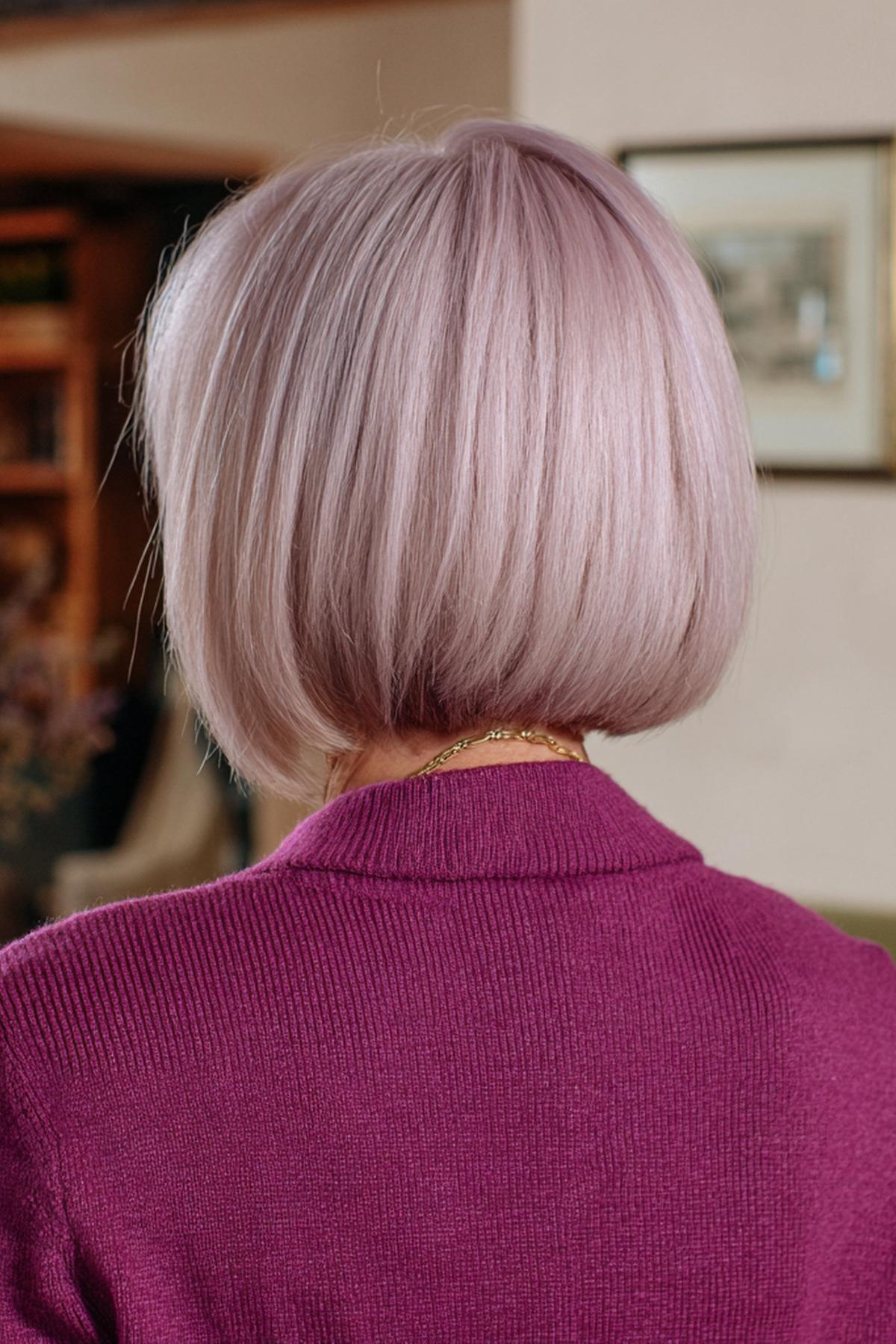 Lavendelroze Strakke Bob Glad