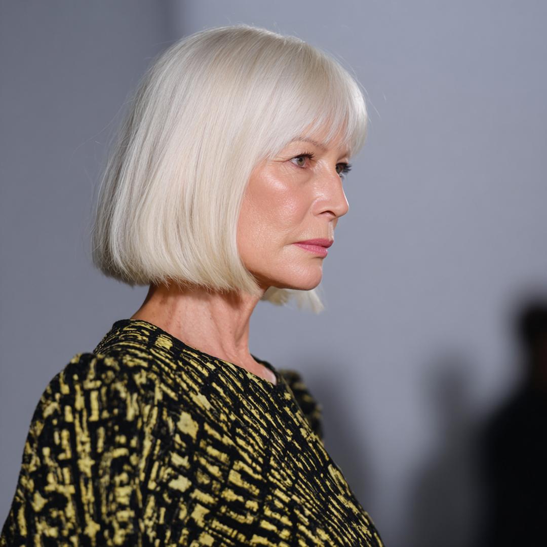 Platinawitte Bob Met Zijscheiding