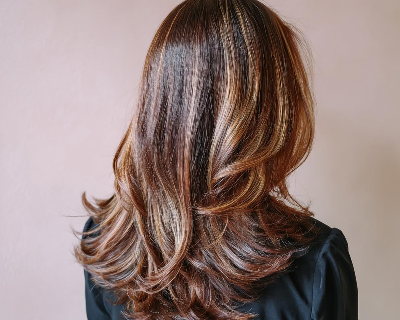 Laagjes Bruin Haar Met Highlights