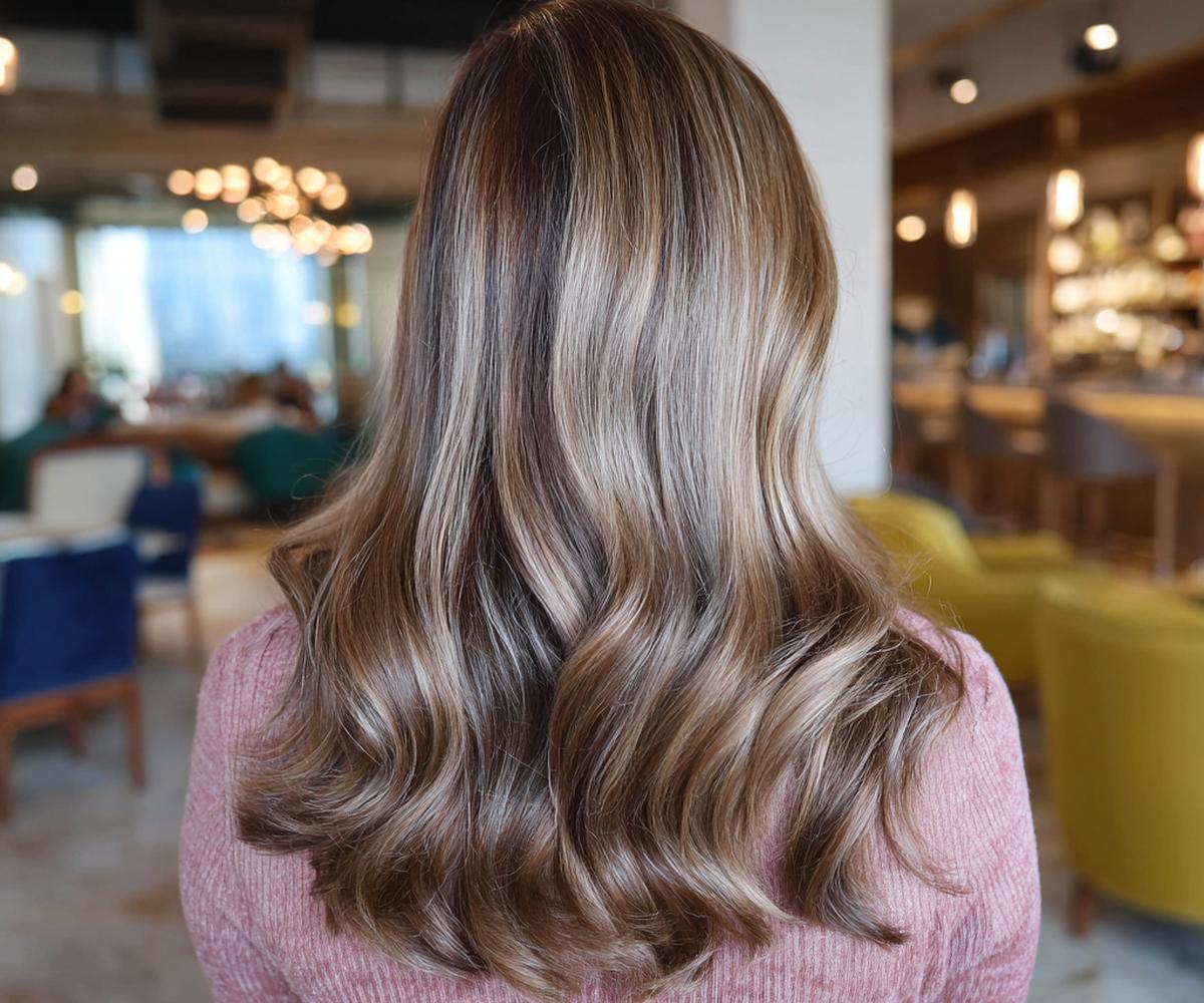 Asbruin Haar Met Highlights