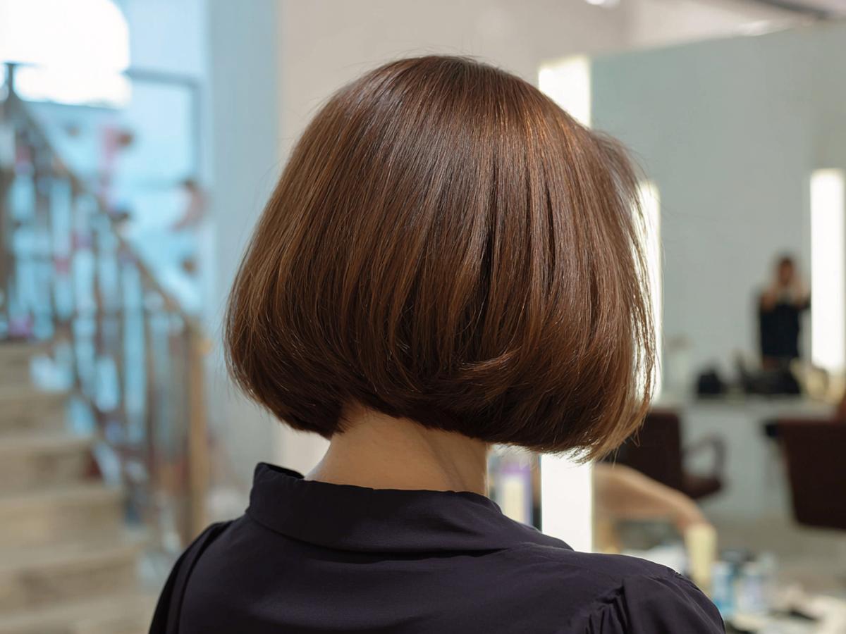 Bruine Ronde Korte Bob