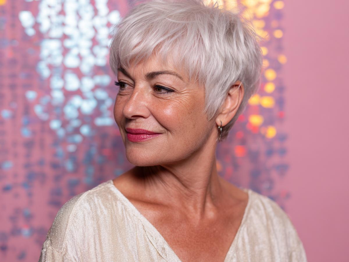 Witte Korte Gelaagde Pixie