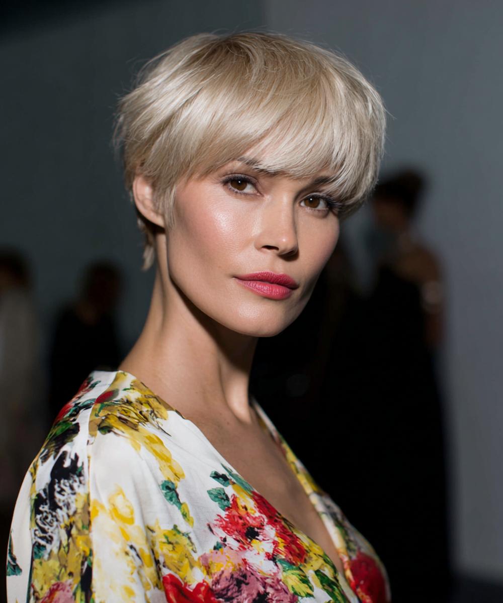 Platinablonde Pixie Met Pony