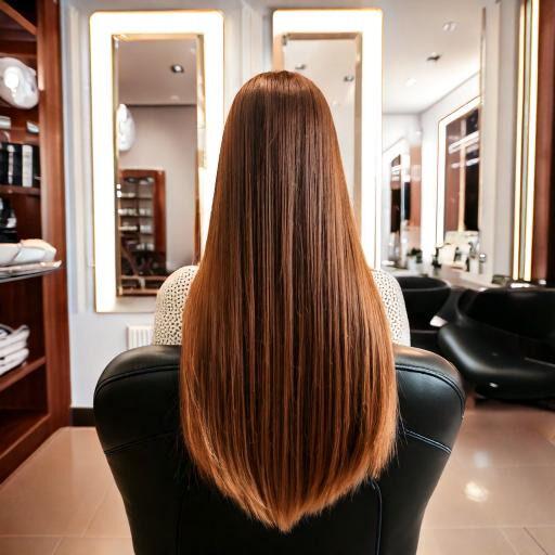 Klassieke steile look lang haar