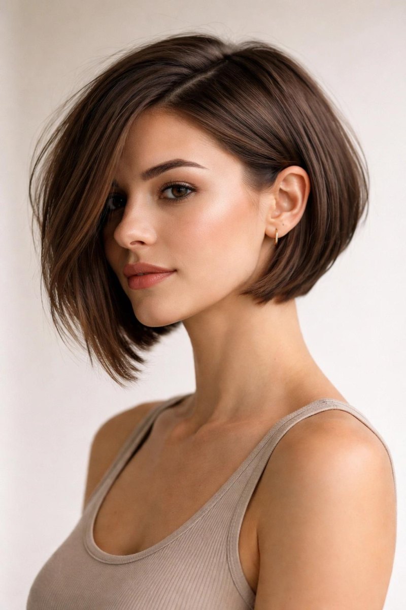 Asymmetrische korte bob