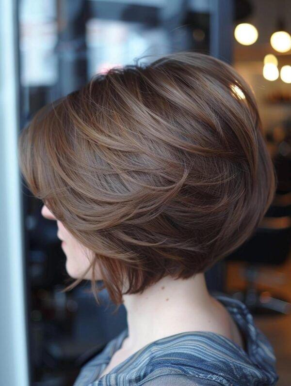 Korte bob met laagjes