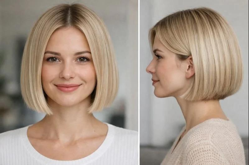 Korte bob voor fijn dun haar