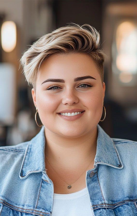 Korte undercut vrouw kapsel