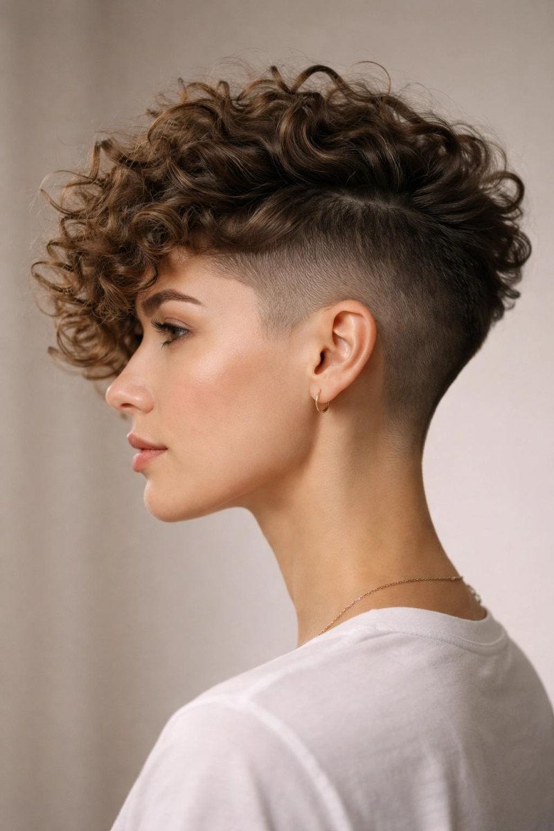 Krullen met undercut