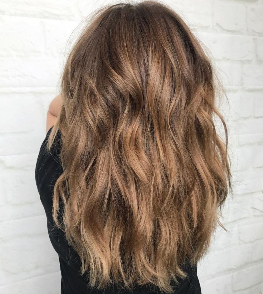 Lang haar met textuur lagen