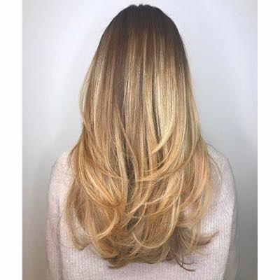 Lang haar lagen met highlights