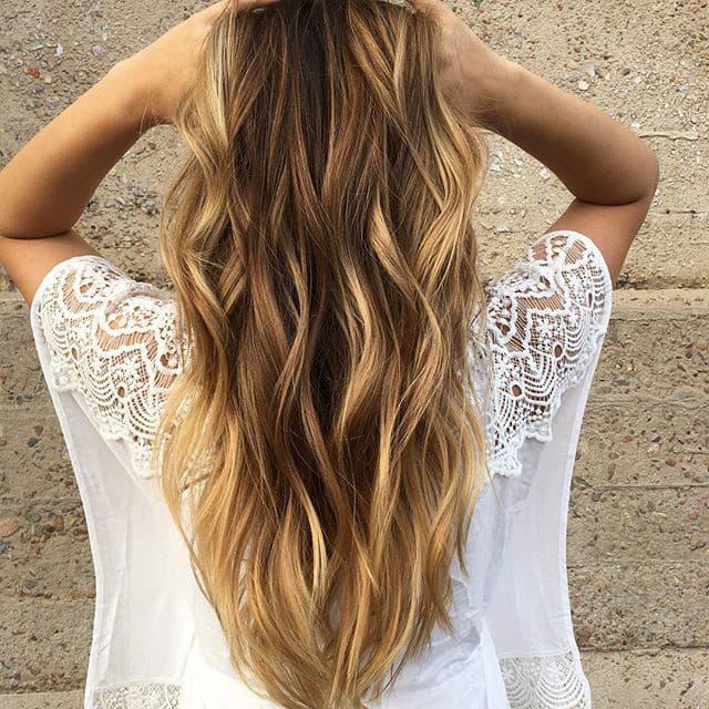 Lang haar met beach waves