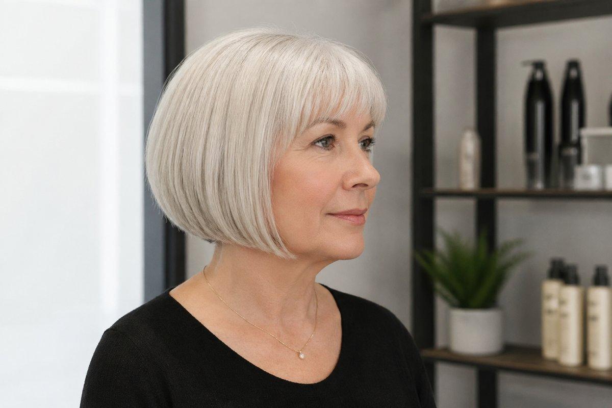 Moderne korte bob vrouw 60