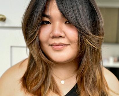 Moderne wolf cut vrouw