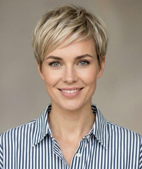 Onderhoudsvriendelijk pixie kapsel