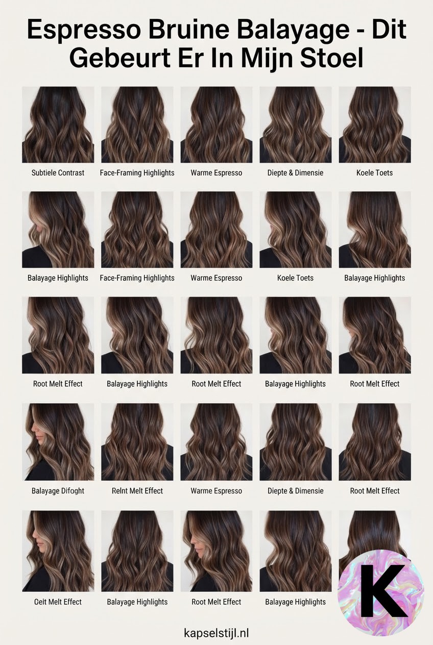 Espresso Bruine Balayage - Dit Gebeurt Er In Mijn Stoel