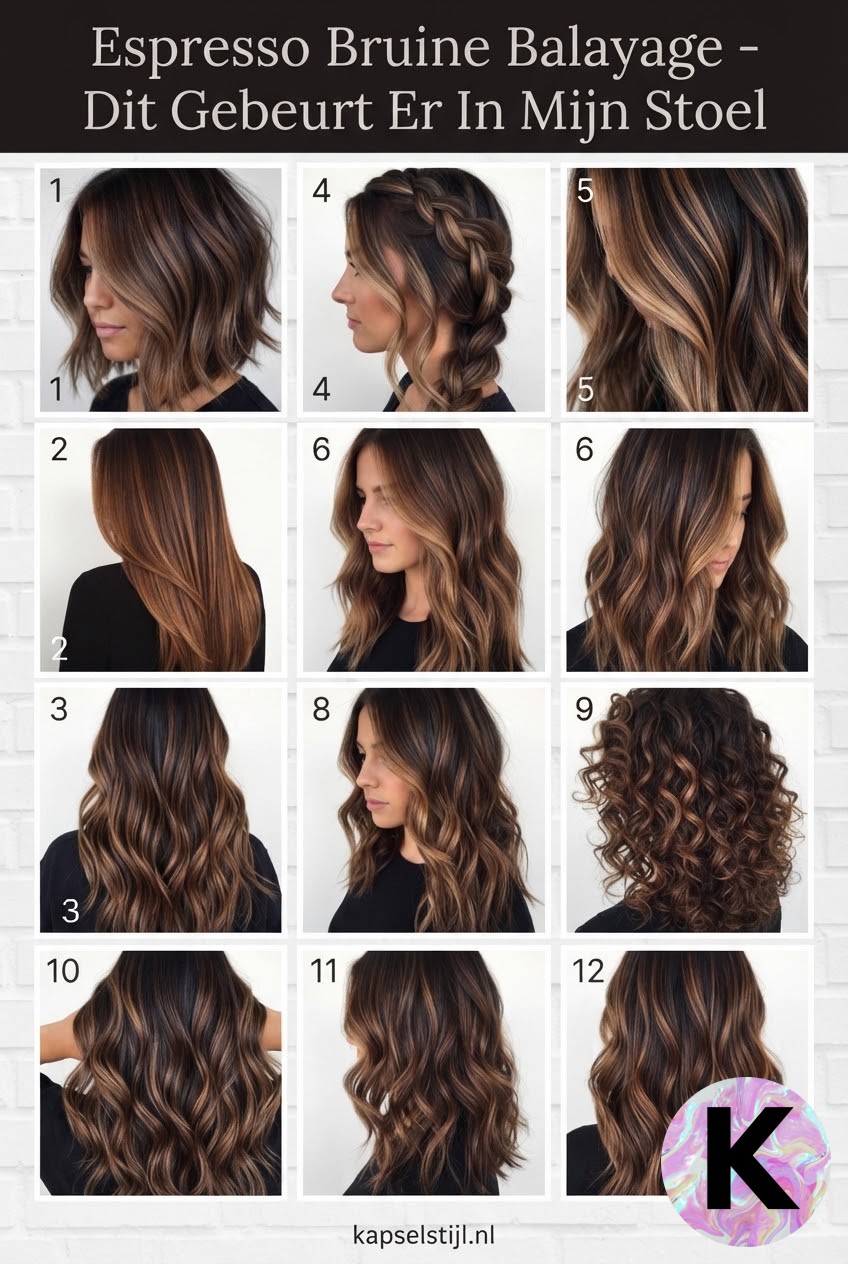Espresso Bruine Balayage - Dit Gebeurt Er In Mijn Stoel