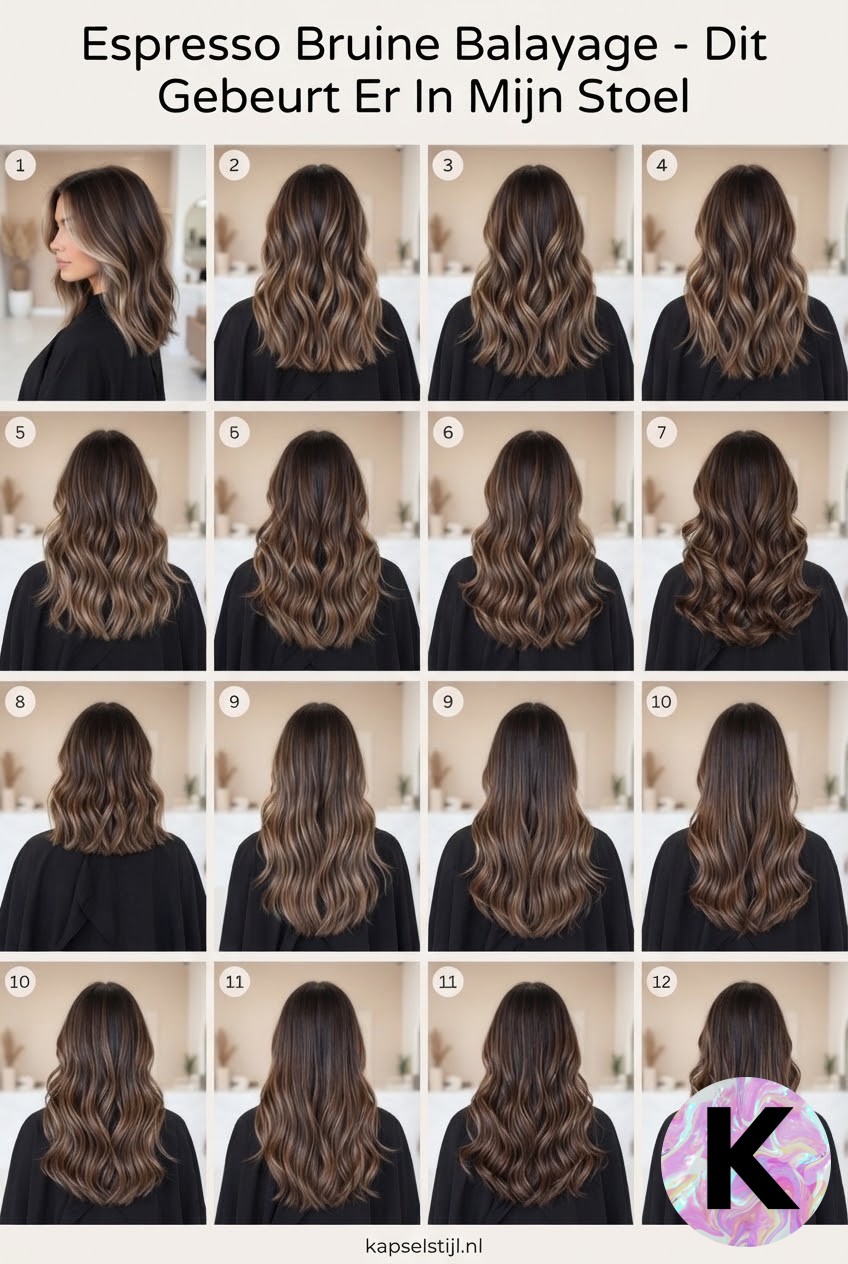Espresso Bruine Balayage - Dit Gebeurt Er In Mijn Stoel