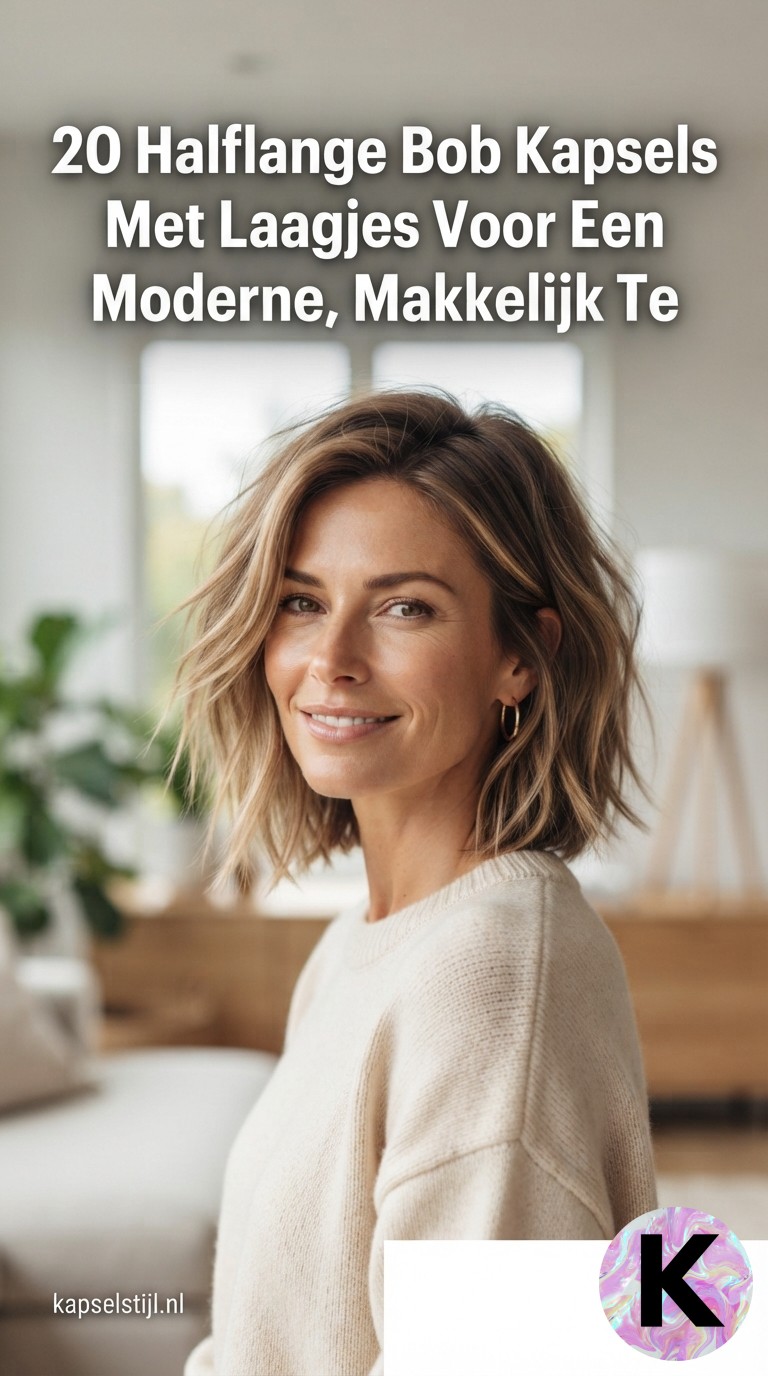 20 Halflange Bob Kapsels Met Laagjes Voor Een Moderne, Makkelijk Te Stylen Look