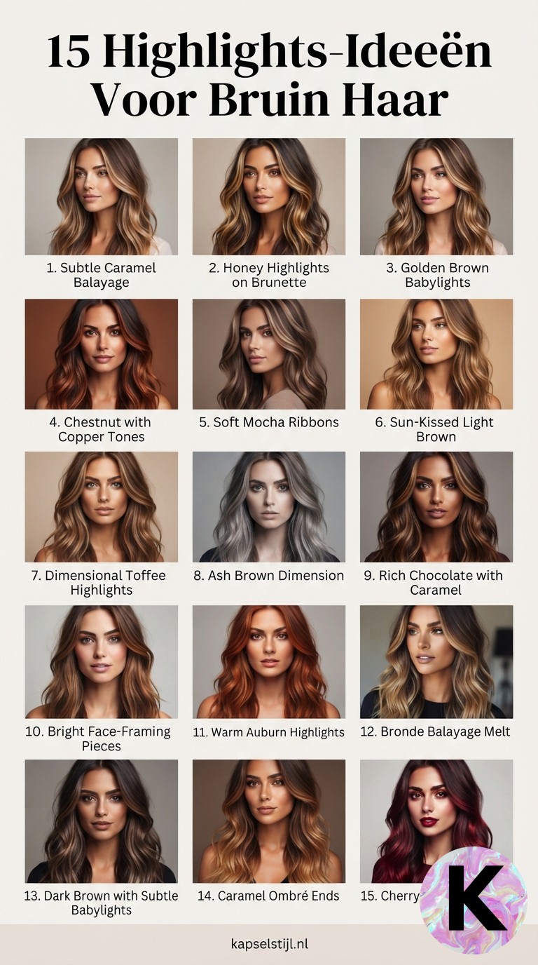 15 Highlights-Ideeën Voor Bruin Haar