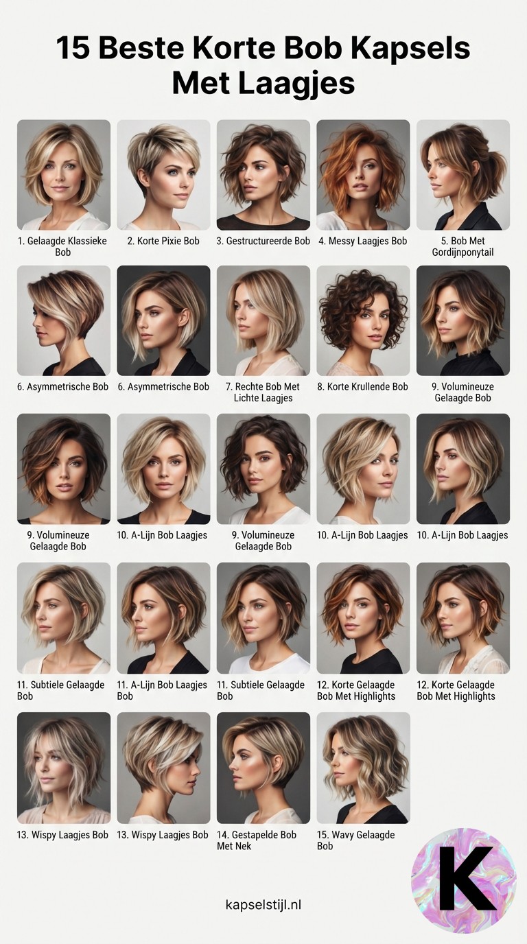 15 Beste Korte Bob Kapsels Met Laagjes