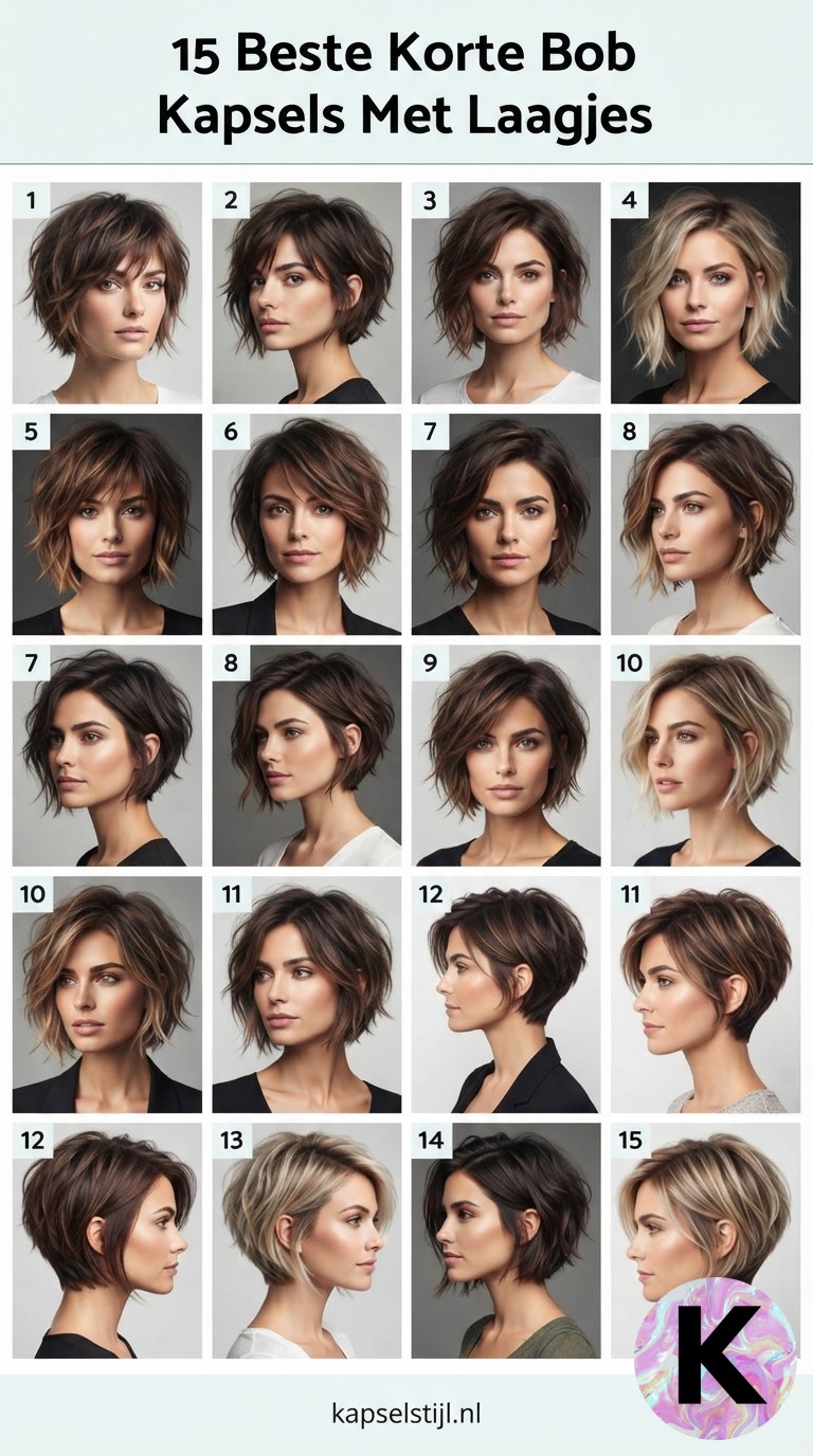 15 Beste Korte Bob Kapsels Met Laagjes