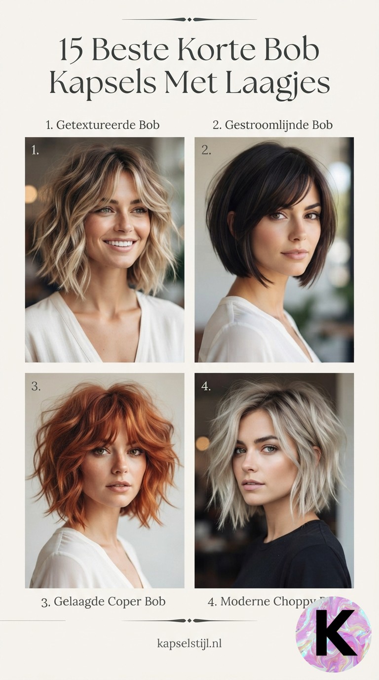 15 Beste Korte Bob Kapsels Met Laagjes