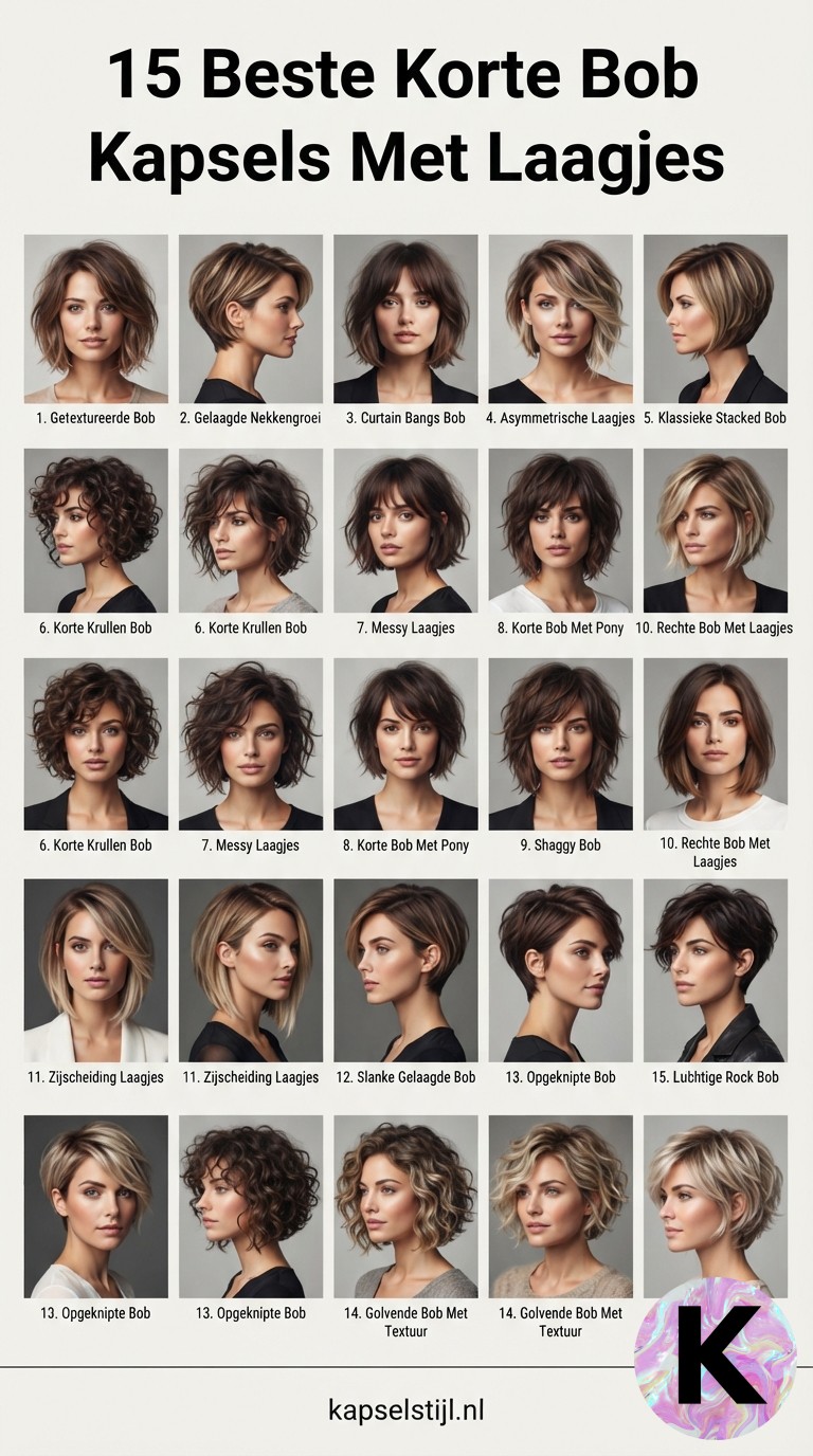 15 Beste Korte Bob Kapsels Met Laagjes