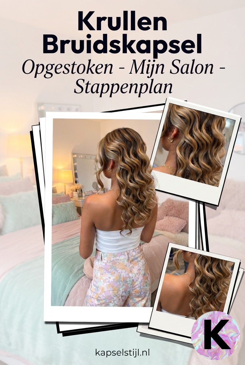 Krullen Bruidskapsel Opgestoken - Mijn Salon - Stappenplan