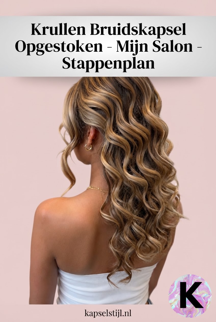 Krullen Bruidskapsel Opgestoken - Mijn Salon - Stappenplan