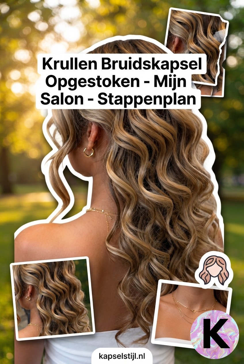 Krullen Bruidskapsel Opgestoken - Mijn Salon - Stappenplan