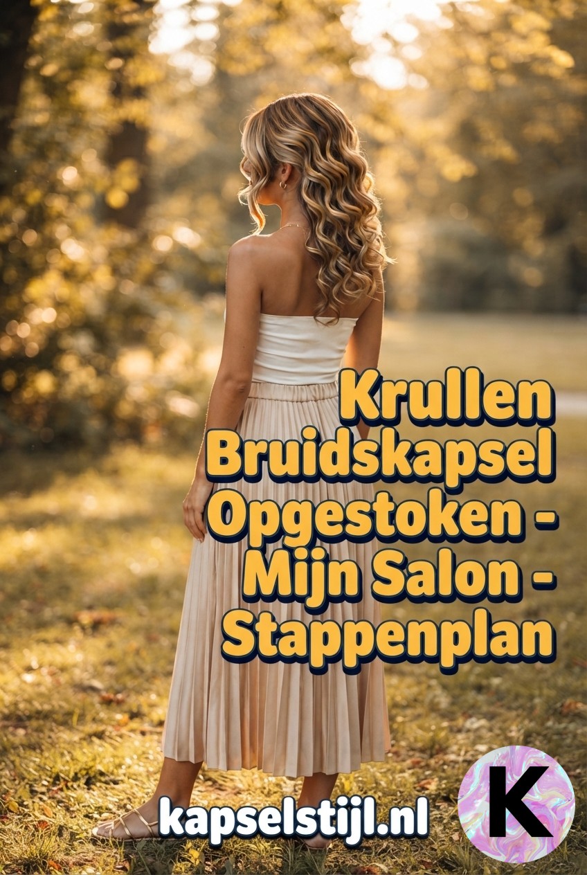 Krullen Bruidskapsel Opgestoken - Mijn Salon - Stappenplan