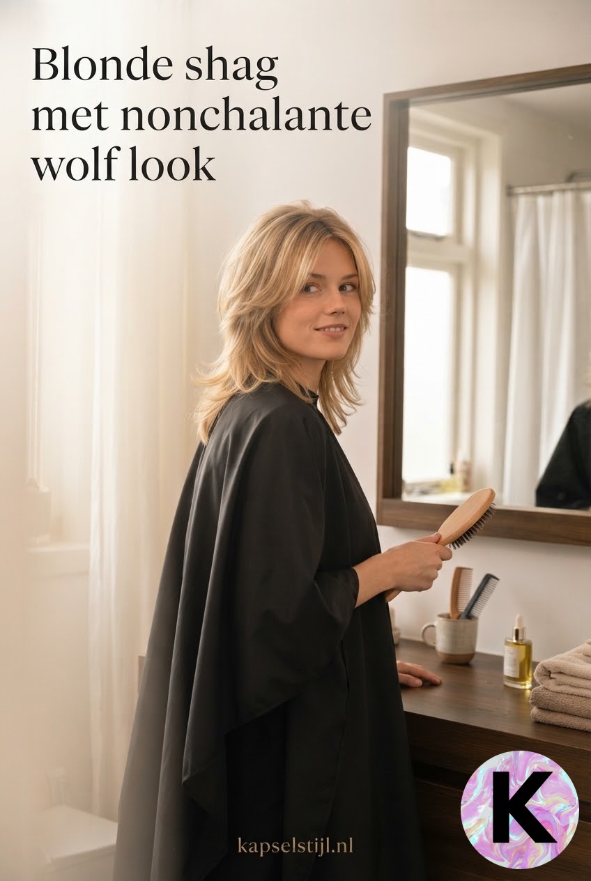 Blonde shag met nonchalante wolf look