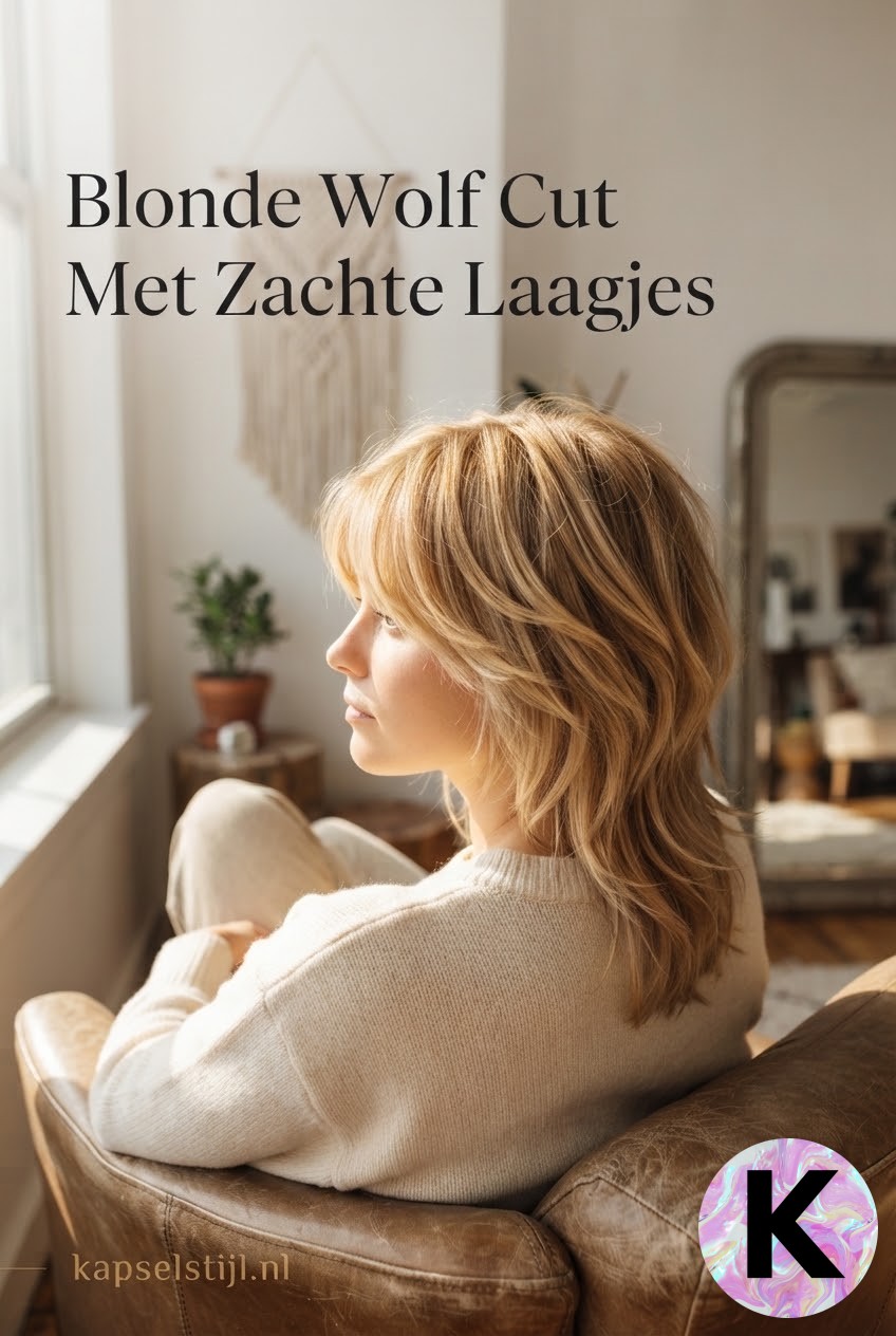 Blonde Wolf Cut Met Zachte Laagjes