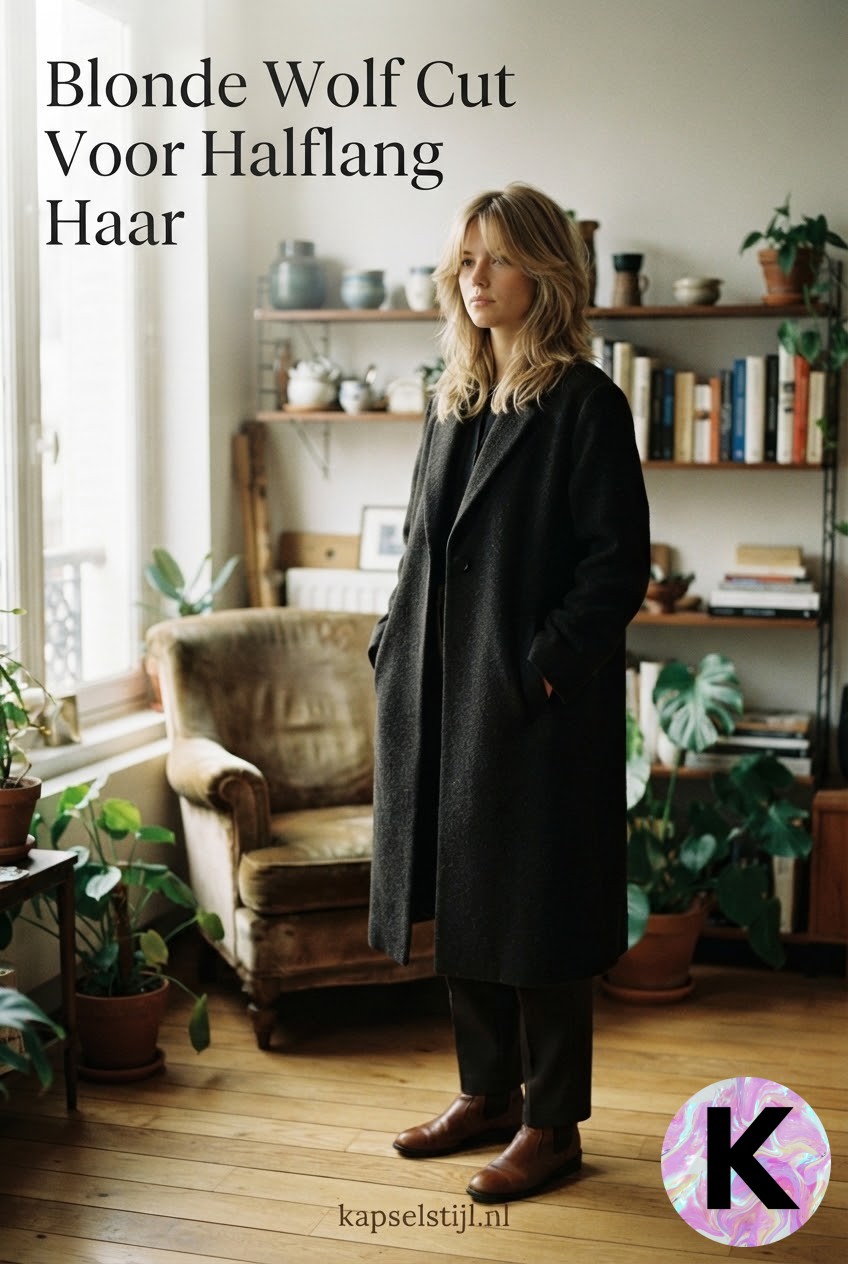 Blonde Wolf Cut Voor Halflang Haar
