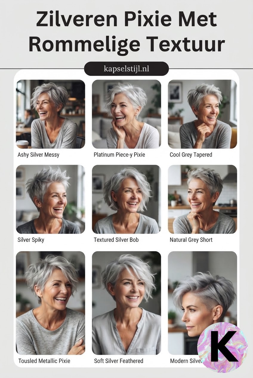 Zilveren Pixie Met Rommelige Textuur