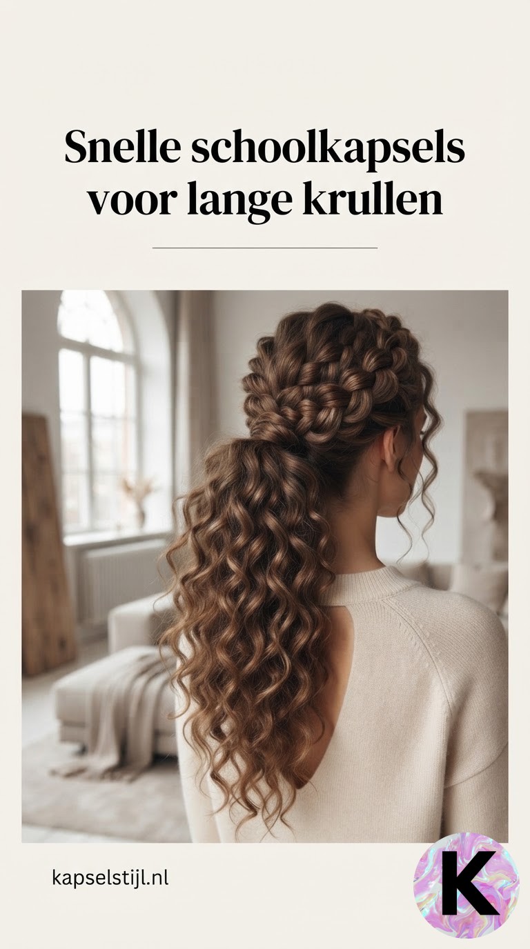 Snelle schoolkapsels voor lange krullen