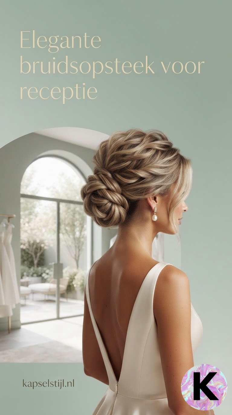 Elegante bruidsopsteek voor receptie