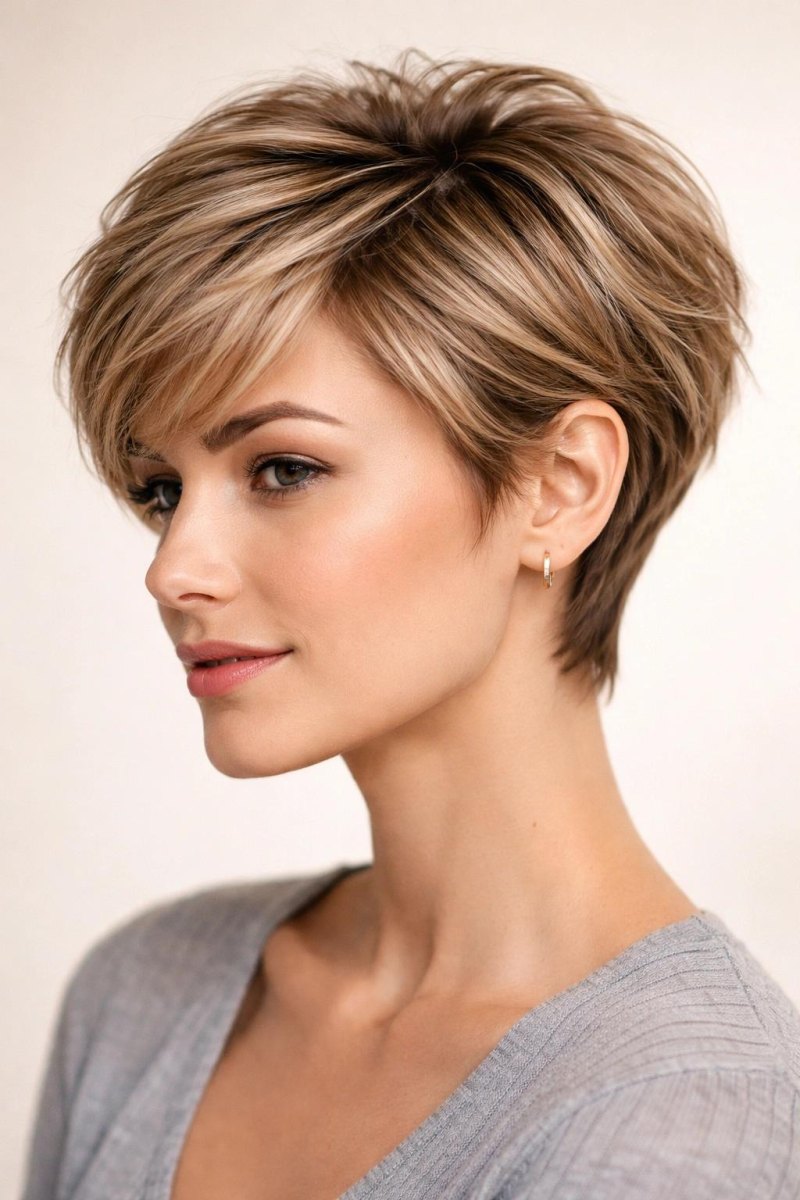Pixie kapsel fijn haar dames
