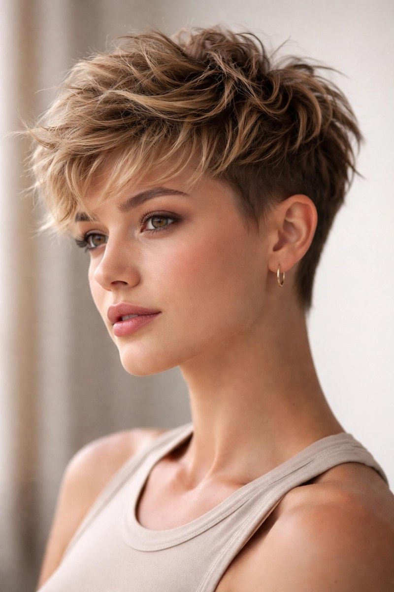 Speels getextureerd pixie kapsel