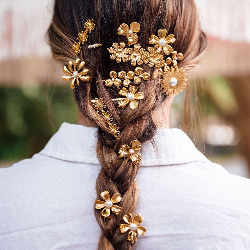 Vlecht met haaraccessoires